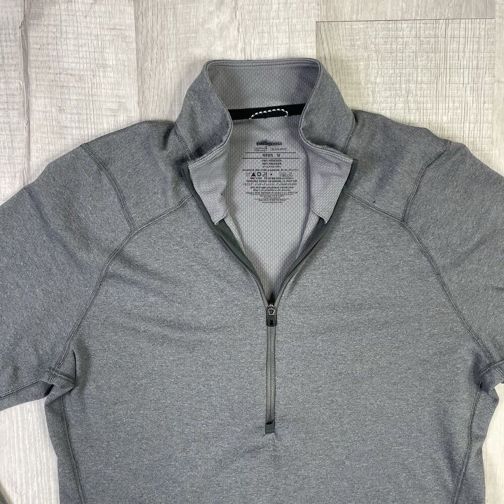 Patagonia Capilene 3 Midweight 1/4 Zip Pullover Gray Mens Medium READ V - Picture 4 of 9